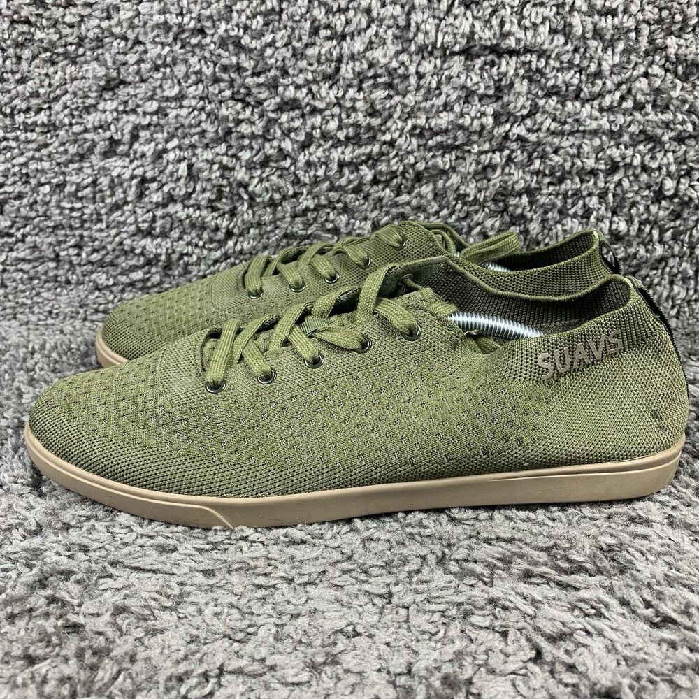 Suavs Zilker Men's 14 Lightweight Shoes Sneakers Olive Green Comfort